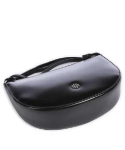 Black Tie Umhängetasche glattes Rindsleder schwarz