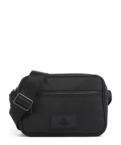 Block Umhängetasche recyceltes Polyester schwarz