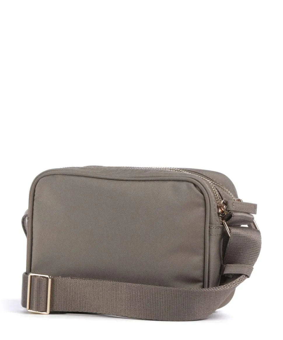 Block Umhängetasche recyceltes Polyester taupe