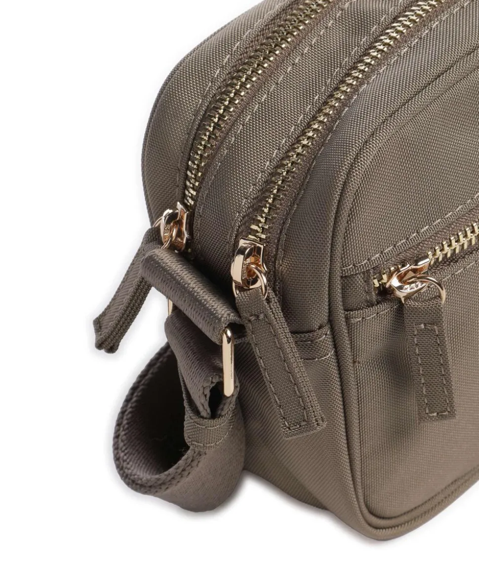 Block Umhängetasche recyceltes Polyester taupe