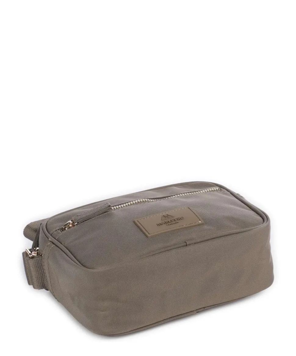 Block Umhängetasche recyceltes Polyester taupe