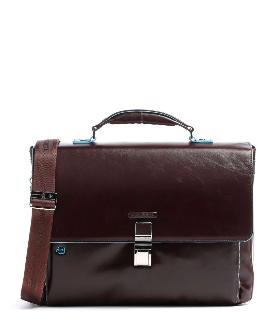 Blue Square Aktentasche 15″ glattes Leder braun