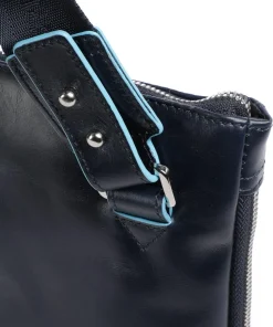Blue Square Aktentasche 15″ glattes Leder dunkelblau