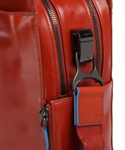 Blue Square Aktentasche 15″ fein genarbtes Rindsleder rotbraun