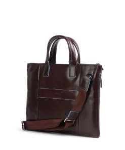 Blue Square Aktentasche 15″ glattes Leder mahagoni