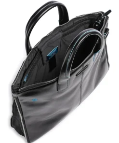 Blue Square Aktentasche 15″ glattes Leder schwarz