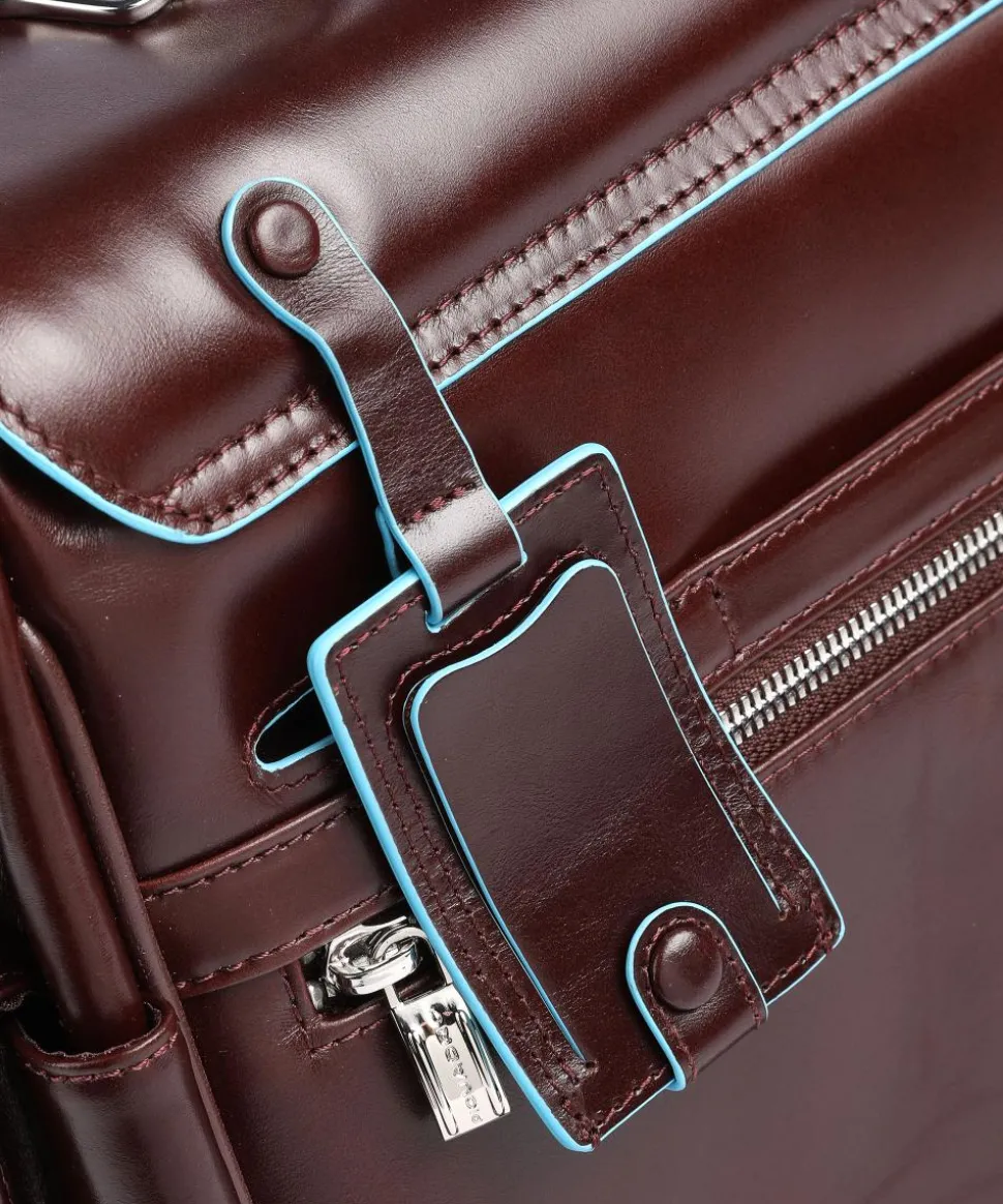 Blue Square Aktentasche 15″ Leder, genarbtes Leder mahagoni