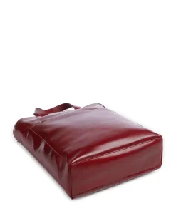 Blue Square Beuteltasche 13″ fein genarbtes Rindsleder rot