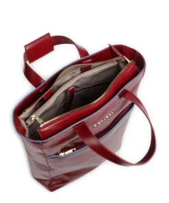 Blue Square Beuteltasche 13″ fein genarbtes Rindsleder rot
