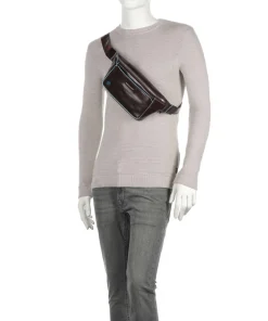 Blue Square Gürteltasche genarbtes Rindsleder mahagoni