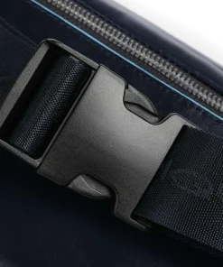 Blue Square Gürteltasche genarbtes Rindsleder dunkelblau