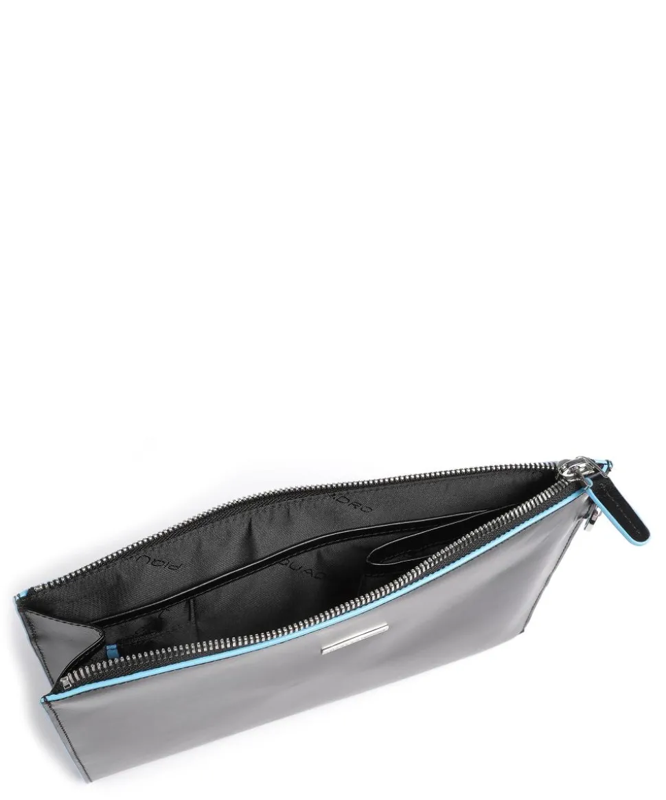 Blue Square Handgelenktasche fein genarbtes Leder schwarz