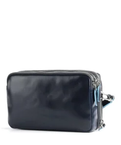 Blue Square Handgelenktasche Rindsleder dunkelblau