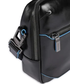 Blue Square Umhängetasche fein genarbtes Rindsleder schwarz