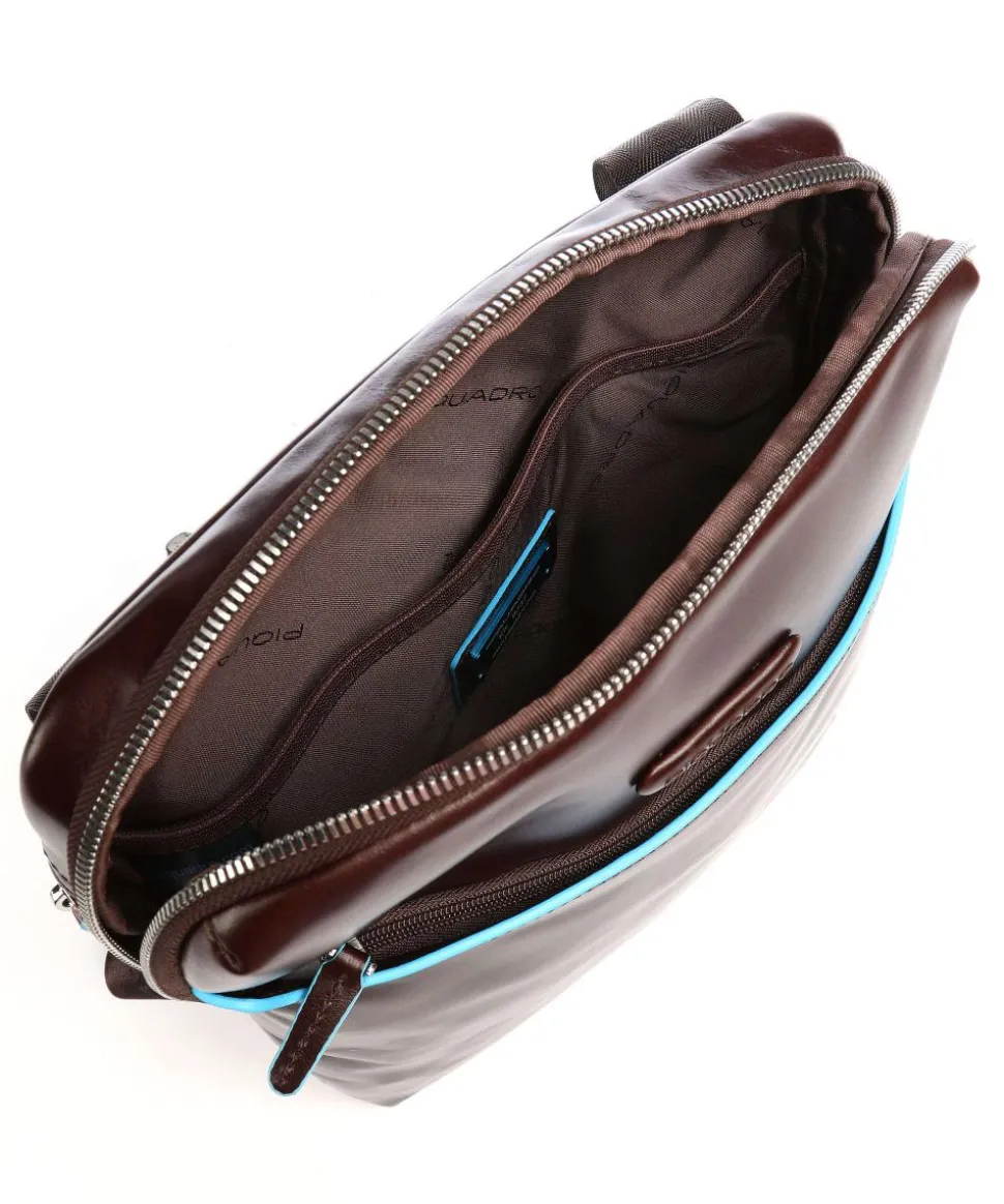 Blue Square Umhängetasche Leder mahagoni