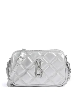 BMARVIS Umhängetasche Lederimitat silber