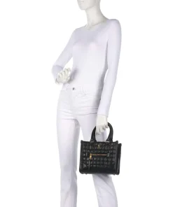 BMASSI Handtasche Lederimitat schwarz