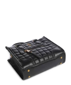 BMASSI Handtasche Lederimitat schwarz