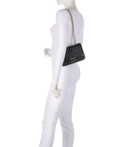 BMONA-Q Schultertasche genarbtes Leder schwarz