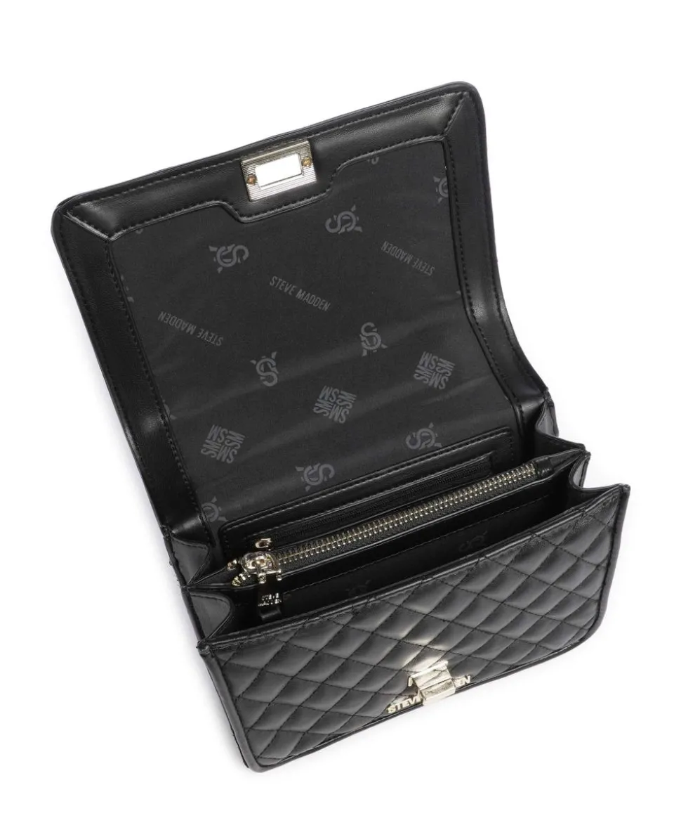 BMONA-Q Schultertasche genarbtes Leder schwarz