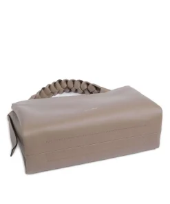 Boheme Grana Double Beuteltasche genarbtes Rindsleder taupe