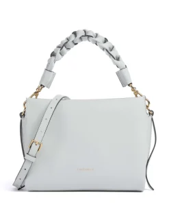 Boheme Grana Double Handtasche genarbtes Leder hellblau