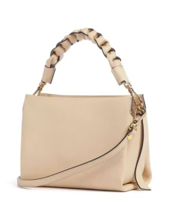 Boheme Grana Double Handtasche genarbtes Leder natur