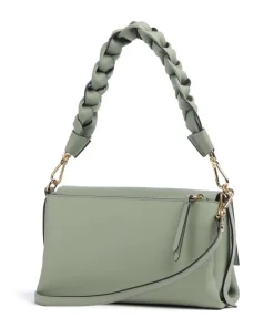 Boheme Grana Double Schultertasche genarbtes Rindsleder graugrün