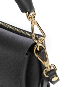 Boheme Grana Double Schultertasche genarbtes Rindsleder schwarz