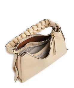 Boheme Grana Double Schultertasche genarbtes Leder natur