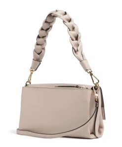 Boheme Grana Double Schultertasche genarbtes Rindsleder beige