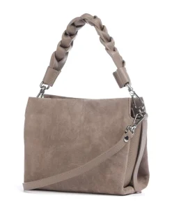 Boheme Suede Handtasche aufgerautes Rindsleder taupe