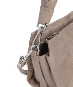 Boheme Suede Handtasche aufgerautes Rindsleder taupe