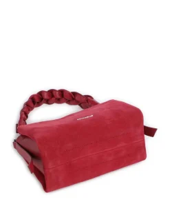 Boheme Suede Handtasche aufgerautes Rindsleder rot
