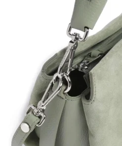 Boheme Suede Handtasche aufgerautes Rindsleder graugrün
