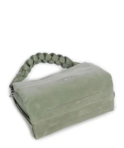 Boheme Suede Handtasche aufgerautes Rindsleder graugrün