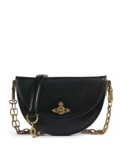 Bonnie Polished Umhängetasche Leder schwarz