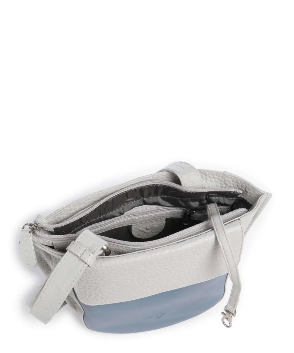 Boston Lorna Umhängetasche genarbtes Leder hellgrau