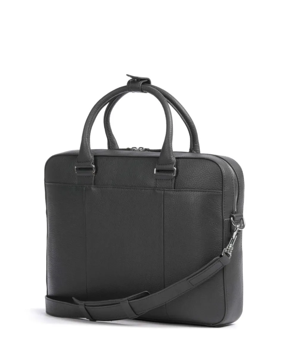 Bosun Aktentasche 15″ genarbtes Rindsleder dunkelgrau