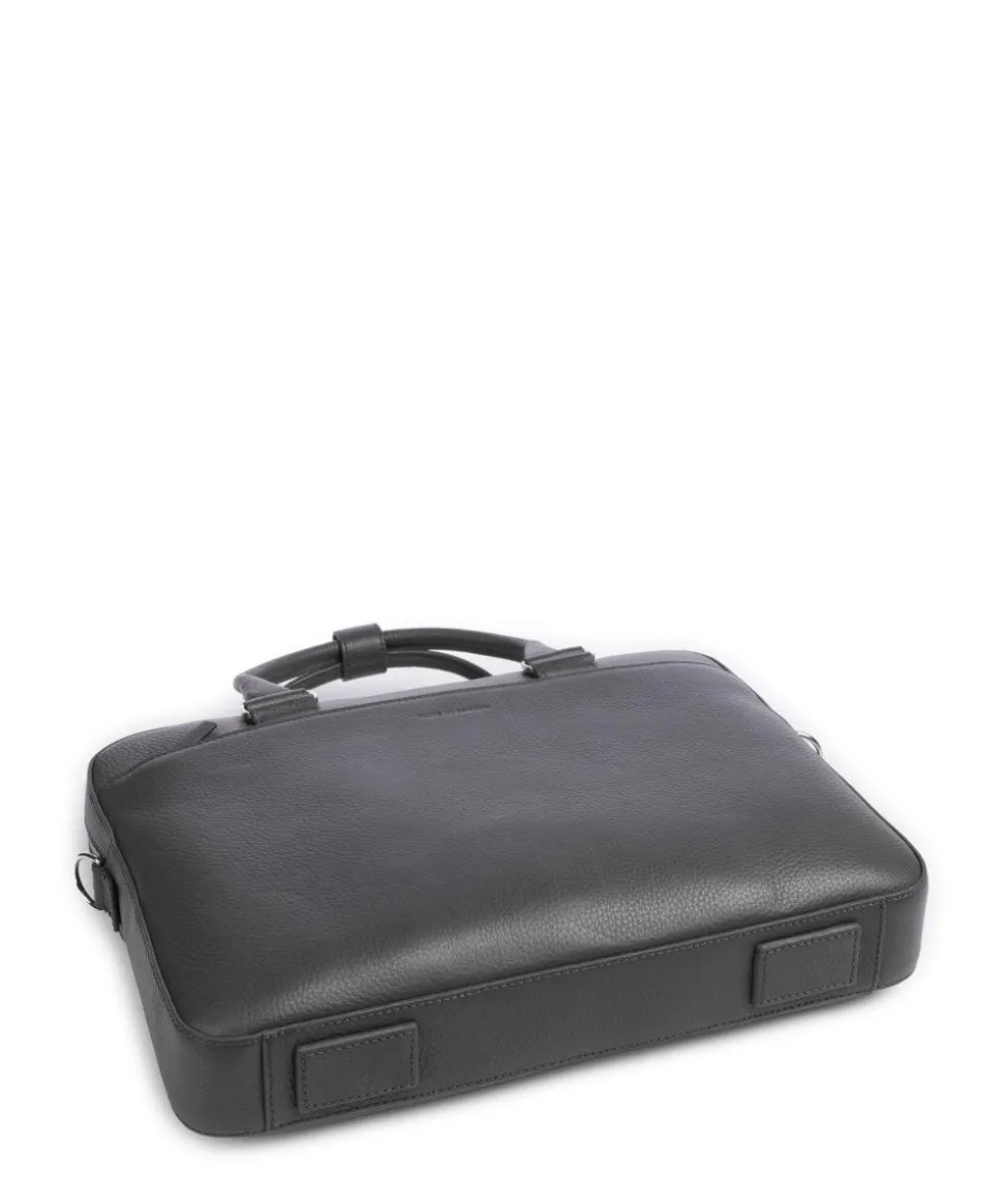 Bosun Aktentasche 15″ genarbtes Rindsleder dunkelgrau