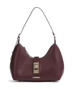 BOVIE Schultertasche Lederimitat wein