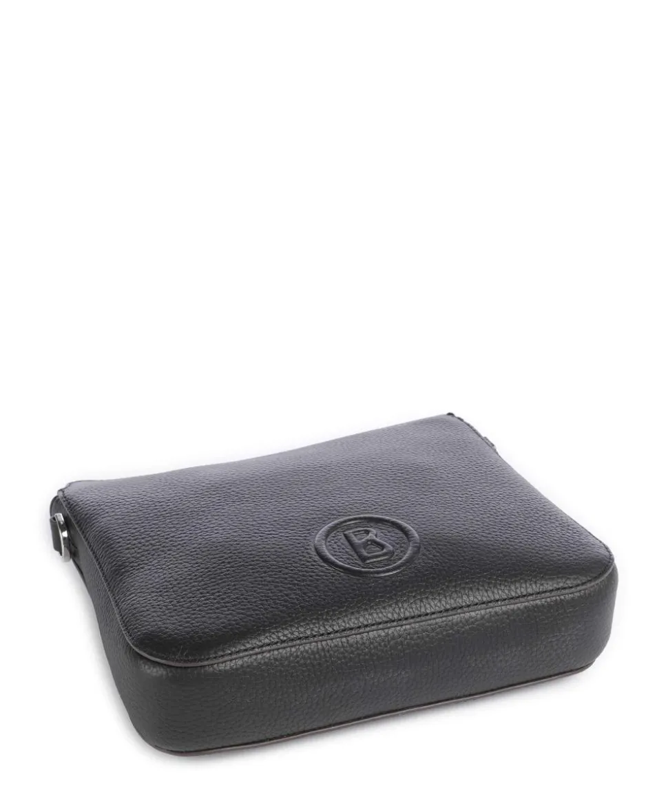 Bozen Hedwig Umhängetasche genarbtes Rindsleder schwarz