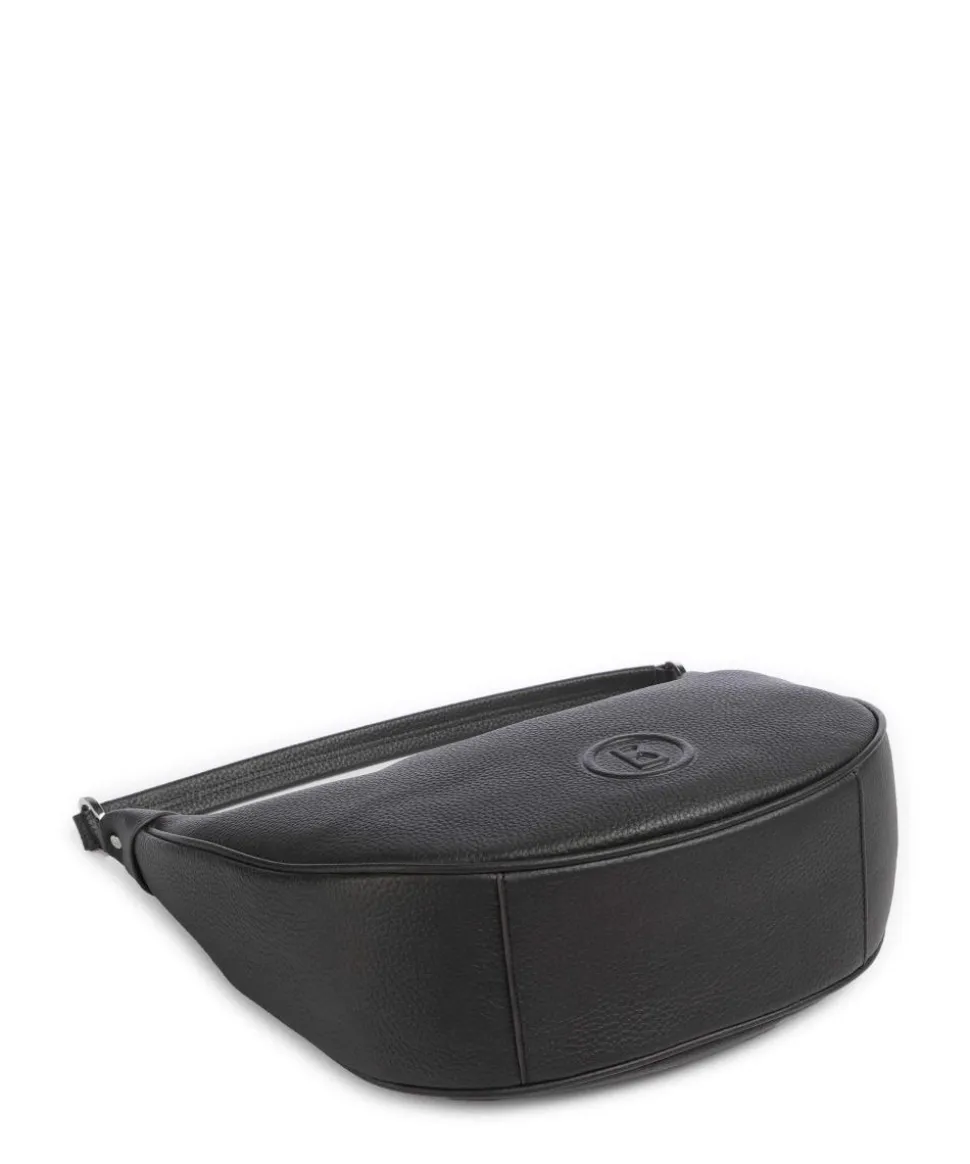 Bozen Ite Beuteltasche genarbtes Rindsleder schwarz