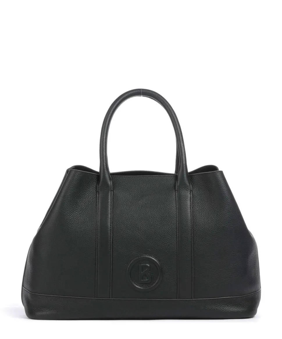 Bozen Theresa Shopper genarbtes Rindsleder schwarz