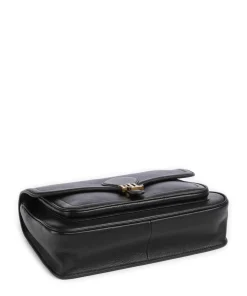 Bradley Medium Schultertasche genarbtes Rindsleder schwarz