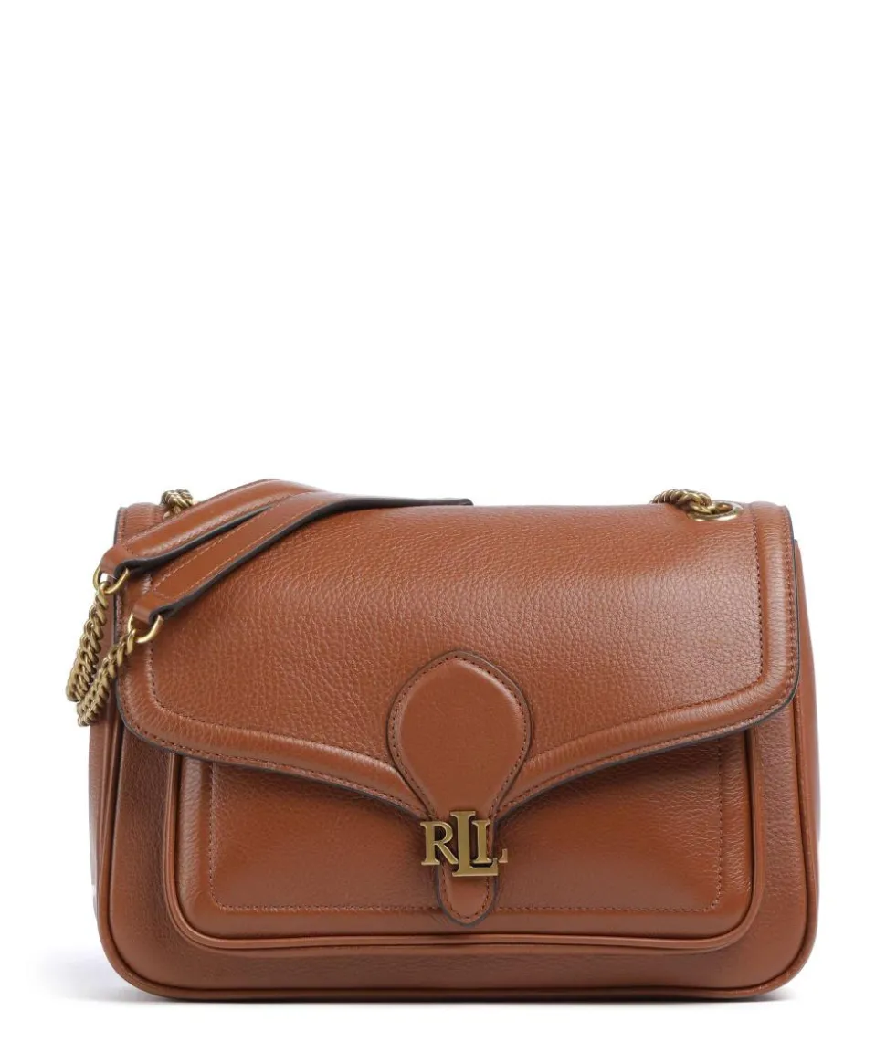 Bradley Medium Schultertasche genarbtes Rindsleder tan