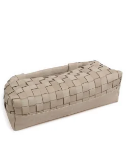 Braided Dandy Handtasche genarbtes Kalbsleder beige