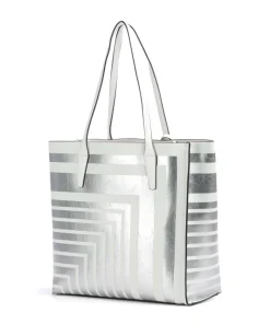Brasilia Shopper Lederimitat silber