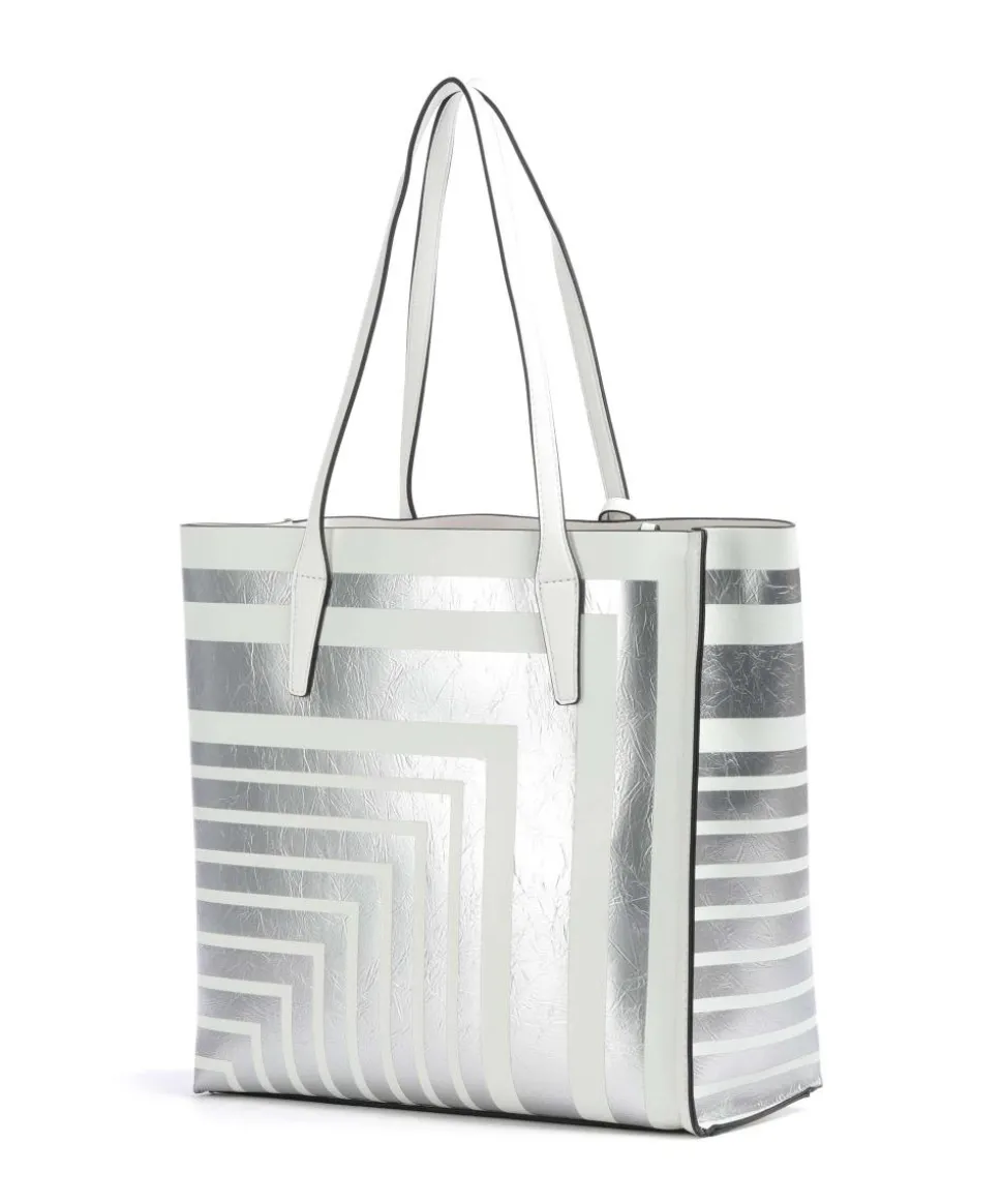 Brasilia Shopper Lederimitat silber