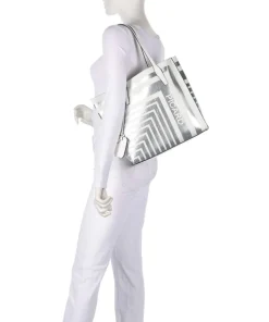 Brasilia Shopper Lederimitat silber